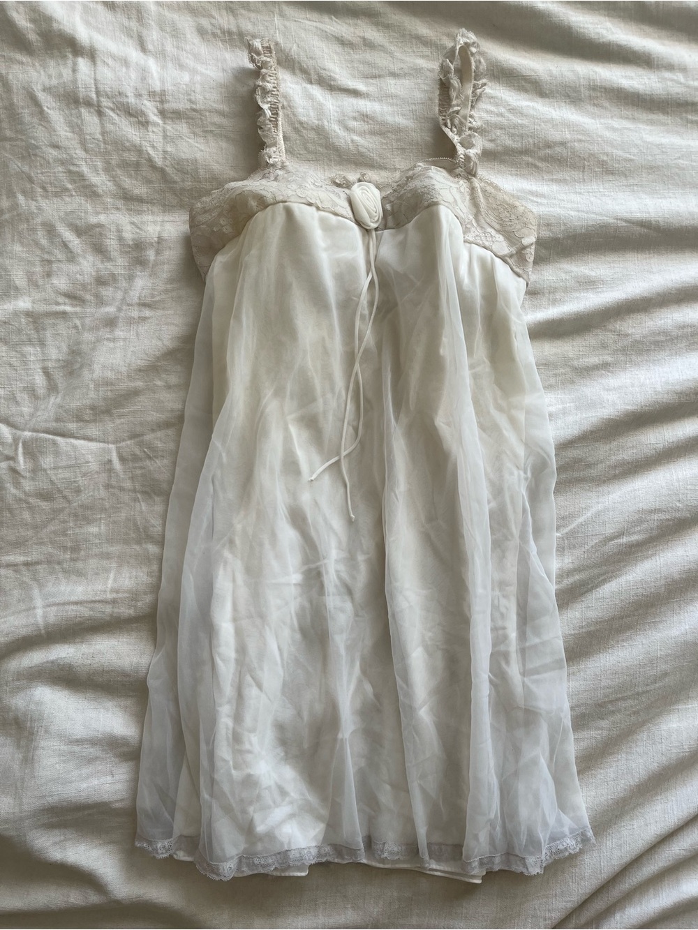 Vintage Ivory Chemise Nightgown Dress